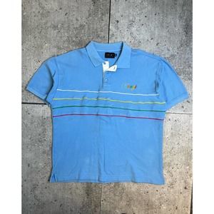 Coogi Striped Polo (XXL) - 1980s